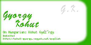 gyorgy kohut business card